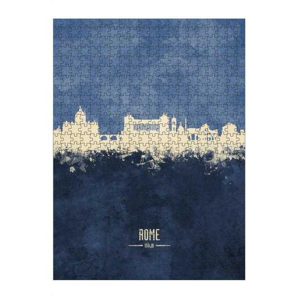 artboxONE Puzzle "Rome Skyline Navy" artboxONE - Städte / Rom - Rome,Italy,Skyline,Cityscape,Painting,Watercolour,Stadtbild - Bild rome
