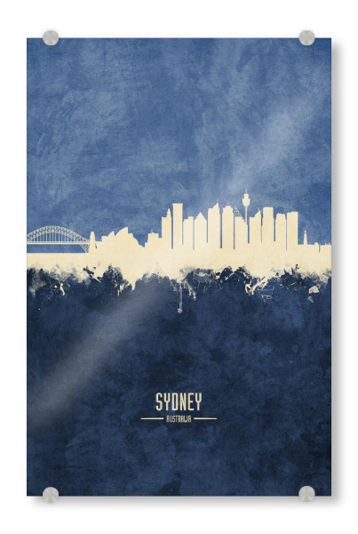 Acrylglasbild "Sydney Skyline Navy" artboxONE - Städte / Sydney - Sydney,Australia