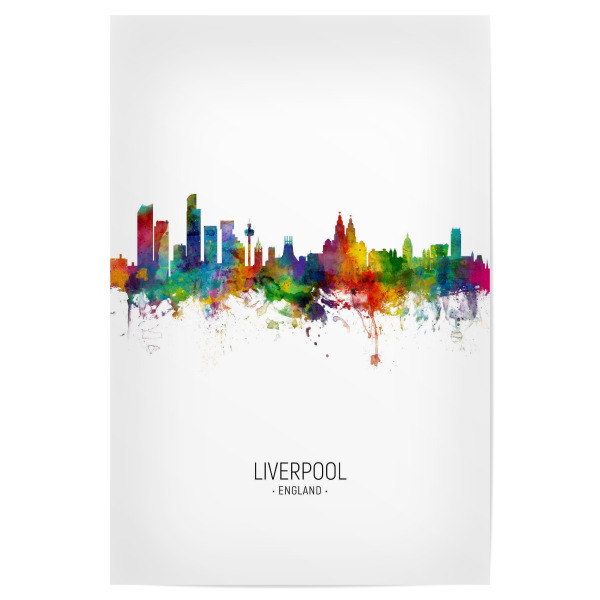 Poster "Liverpool Skyline Portrait" artboxONE - Städte - Liverpool,England