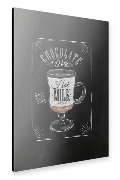 Alu-Dibond "Coffee chocolate milk chalk" 30x20 cm artboxONE