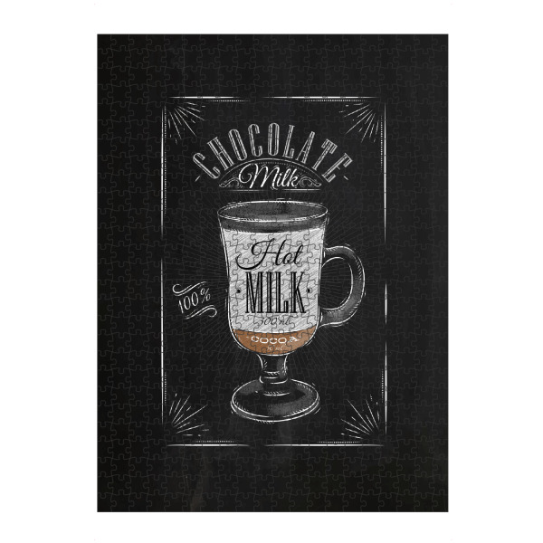 Puzzle Ravensburger "Coffee chocolate milk chalk" artboxONE - Essen & Trinken,Schwarzweiß