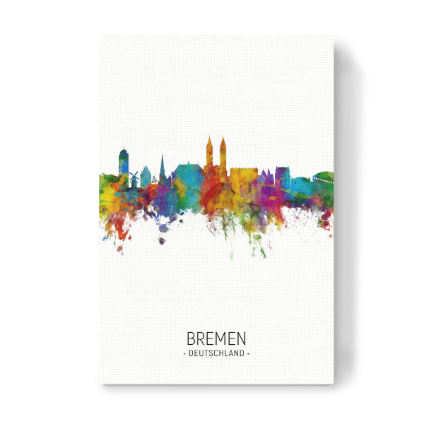 Leinwandbild "Bremen Skyline Portrait" artboxONE - Städte - Bremen,Skyline,Cityscape,Bremen germany,Painting