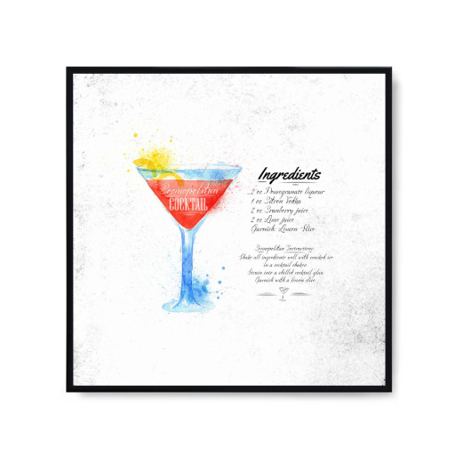 Cosmopolitan cocktail watercolor