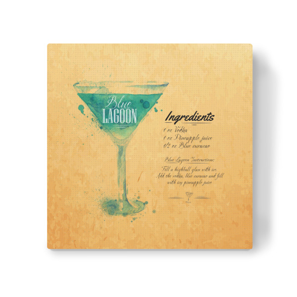Leinwandbild "Blue Lagoon cocktail craft" artboxONE - Essen & Trinken / Alkohol