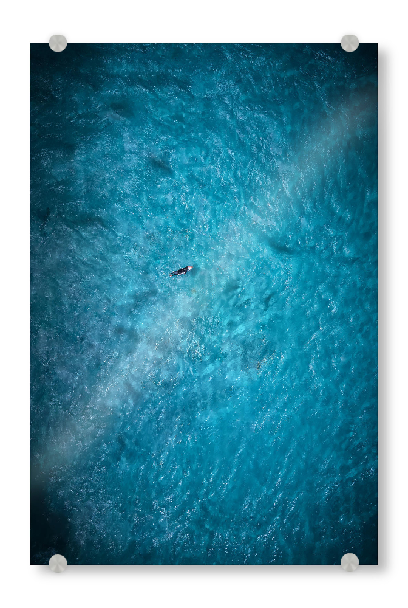 Acrylglasbild "Dark Water" artboxONE - Natur,Reise / Strand und Meer - Surf,Drone,Beach,Ocean,Meer,Wellen,Wild,Travel,Reisen