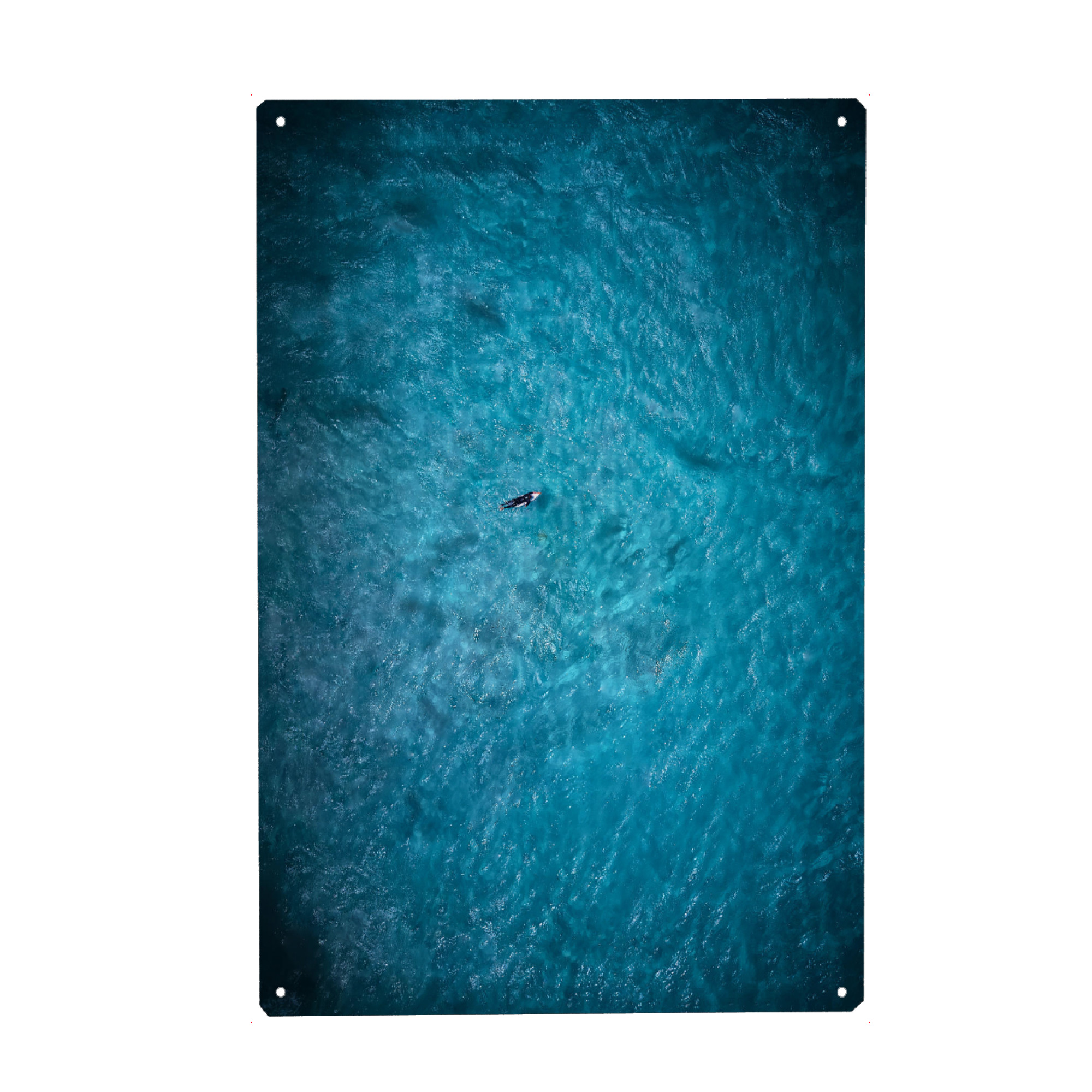 Metall Poster "Dark Water" artboxONE - Natur,Reise / Strand und Meer - Surf,Drone,Beach,Ocean,Meer,Wellen,Wild,Travel,Reisen - Blechschild