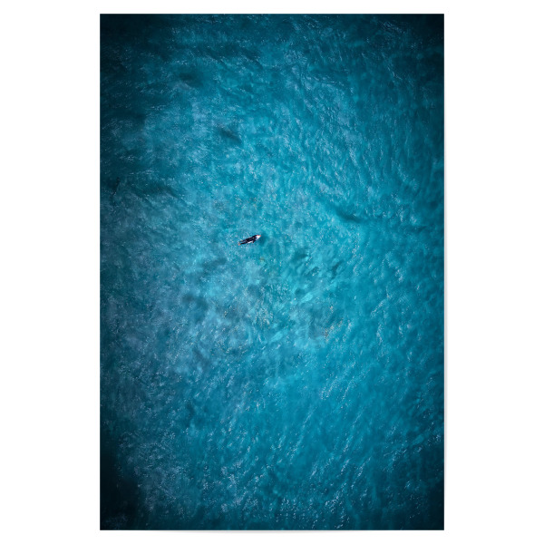 Poster "Dark Water" artboxONE - Natur,Reise / Strand und Meer - Surf,Drone,Beach,Ocean,Meer,Wellen,Wild,Travel,Reisen