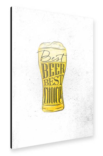 Alu-Dibond "Best beer" 30x20 cm artboxONE