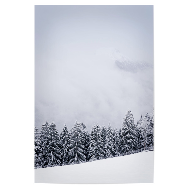 Poster "Winter in den Bergen" artboxONE - Natur - Berge,Hochkalter,Ramsau,Wald,Deutschland,Schnee