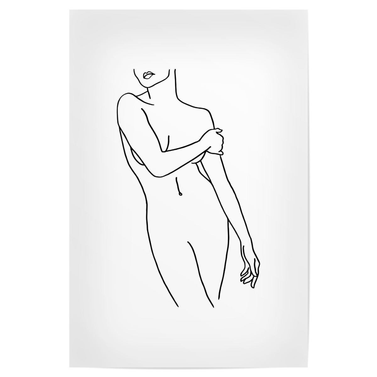 Woman Body Nude Line Art Als Poster Bei Artboxone Kaufen
