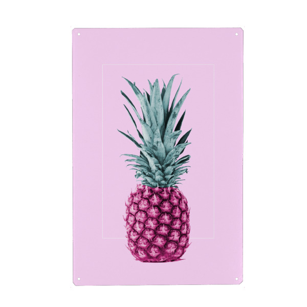 Holzbild "PineapplePINK" artboxONE - Essen & Trinken / Obst & Gemüse - Ananas,Pineapple,Frucht,Obst,Pink
