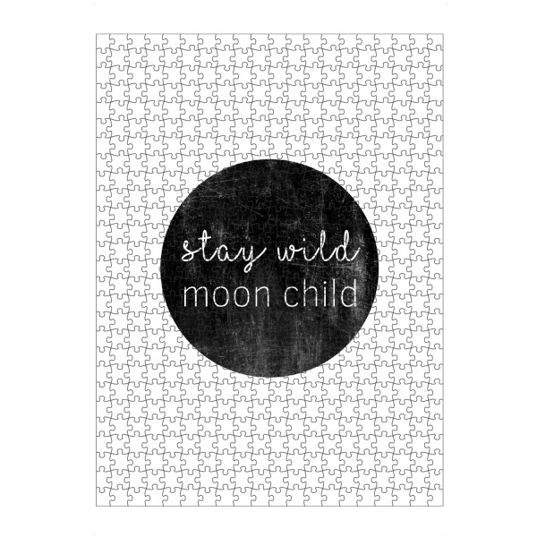 Puzzle Ravensburger "Stay Wild Moon Child Quote" artboxONE - Typografie,Schwarzweiß,Galaxy