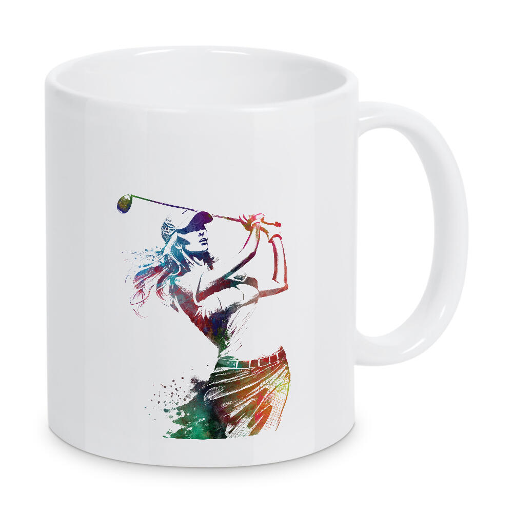 Tasse "Golfsport Kunst A" artboxONE - Sport,Sport / Sommerspiele - Golf,Golfspieler,Golfen,Sport,Frau,Sport