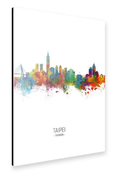 Alu-Dibond "Taipei Skyline Portrait" 30x20 cm artboxONE