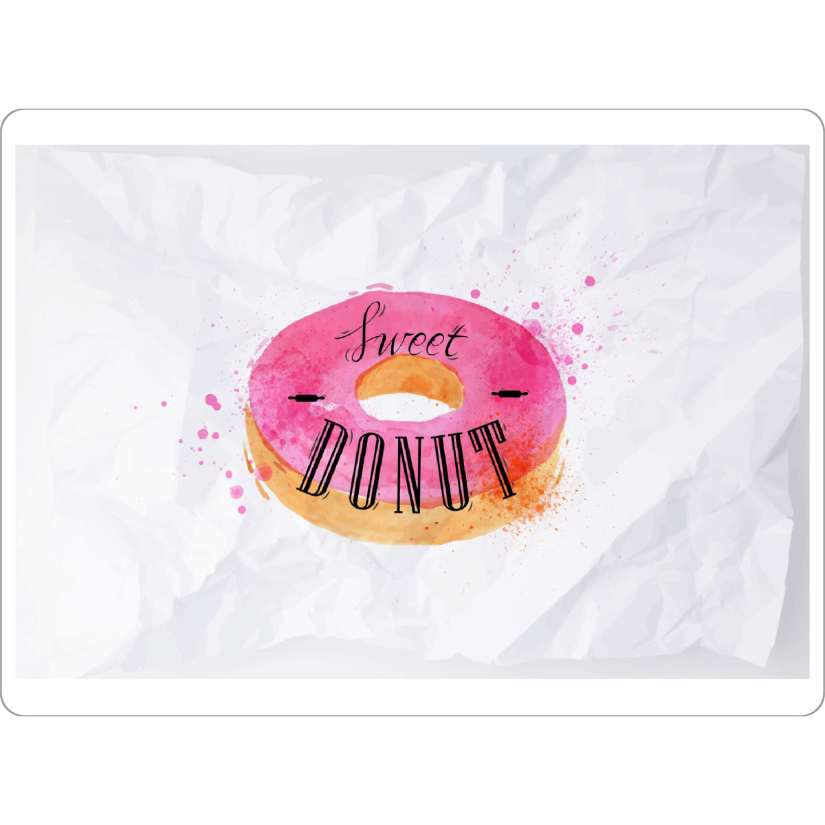 Tischset "Donut watercolor" artboxONE - Essen & Trinken - Bread,Food,Bakery,Meal,Snack,Tasty,Toast,Retro,Nutrition,Healthy,Cookies,Watercolor,Donut