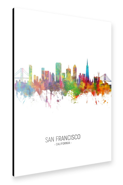 Alu-Dibond "San Francisco Skyline Portrait" 30x20 cm artboxONE