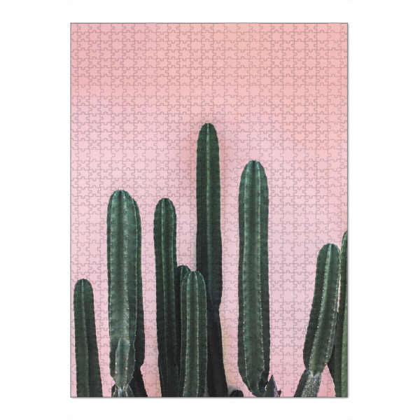 Puzzle Ravensburger "Saguaro" artboxONE - Natur - Cactus,Saguaro,Green,Pink,Peach,Mexico,Cacti - Bild cactus