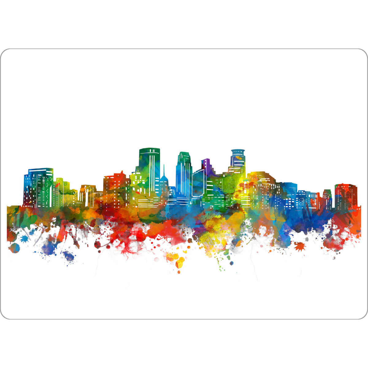 Tischset "Minneapolis skyline watercolor" artboxONE - Städte,Reise