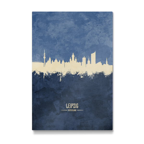 Galerie-Print "Leipzig Skyline Navy" 30x20 cm artboxONE