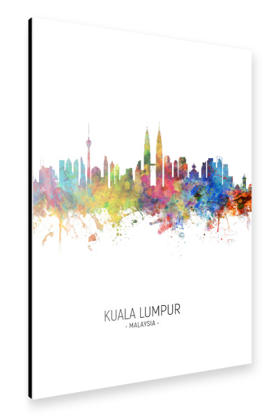 Alu-Dibond "Kuala Lumpur Skyline Portrait" 30x20 cm artboxONE