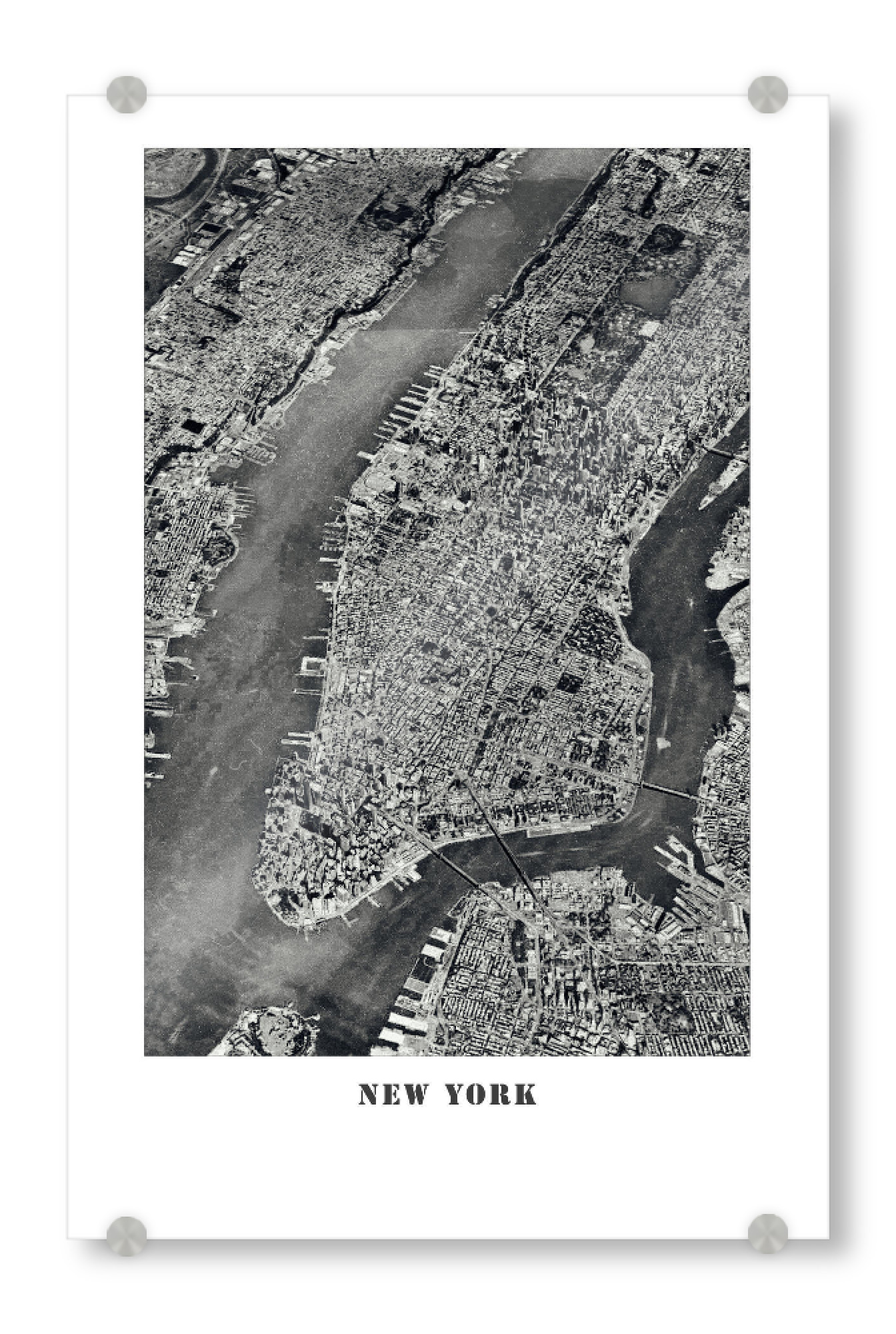 Acrylglasbild "NEW YORK Vintage" artboxONE - Städte / New York,Schwarzweiß - Newyork,Usa,City,Metropole,Stadt