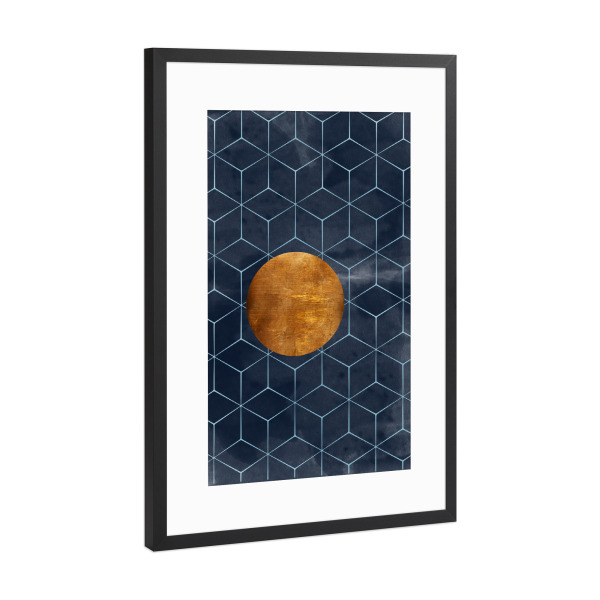 Poster mit Rahmen Schwarz (Metallic) "Greta no.Four" artboxONE - Abstrakt,Geometrie