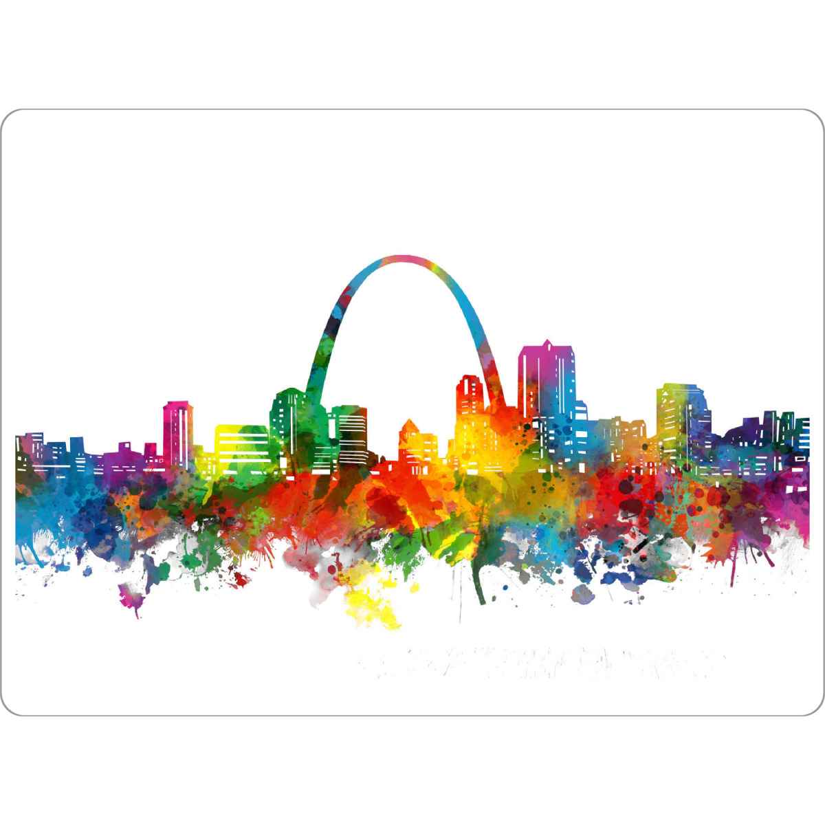 Tischset "St louis skyline watercolor" artboxONE - Städte,Abstrakt,Architektur