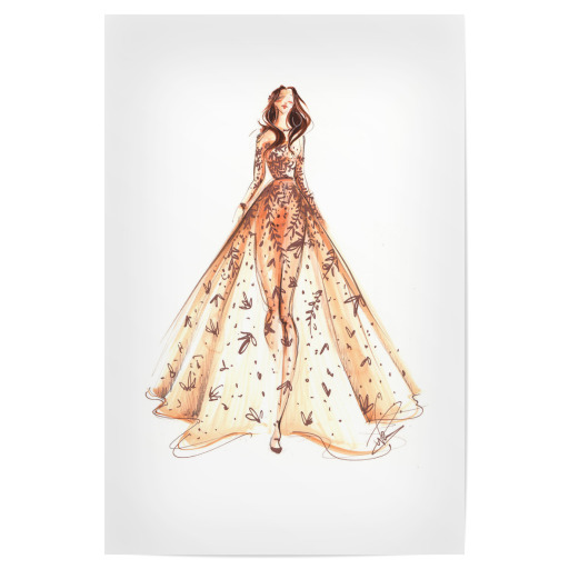 Bronze and Beige Gown