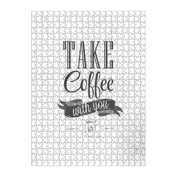 Puzzle Ravensburger "Take coffee dirty paper" artboxONE - Essen & Trinken,Schwarzweiß