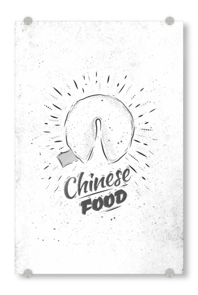 Acrylglasbild "Chinese food fortune cookies" artboxONE - Essen & Trinken,Schwarzweiß