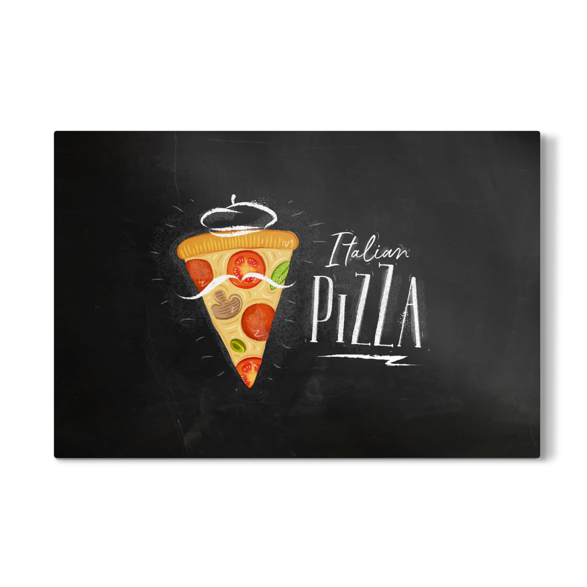 Galerie-Print "Italian pizza slice chalk" 75x50 cm artboxONE