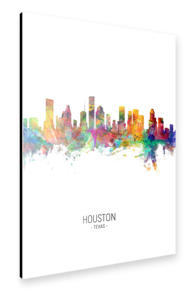 Alu-Dibond "Houston Skyline Portrait" 30x20 cm artboxONE