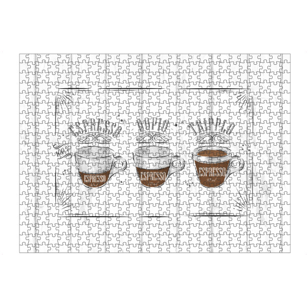 Puzzle Ravensburger "Coffee espresso, doppio wood" artboxONE - Essen & Trinken