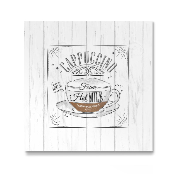Galerie-Print "Coffee cappuccino wood" 30x30 cm artboxONE