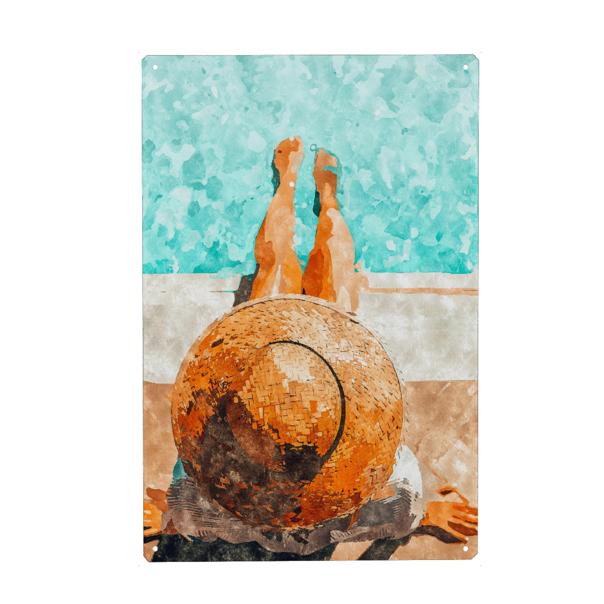 Holzbild "By The Pool All Day" artboxONE - Menschen,Fashion