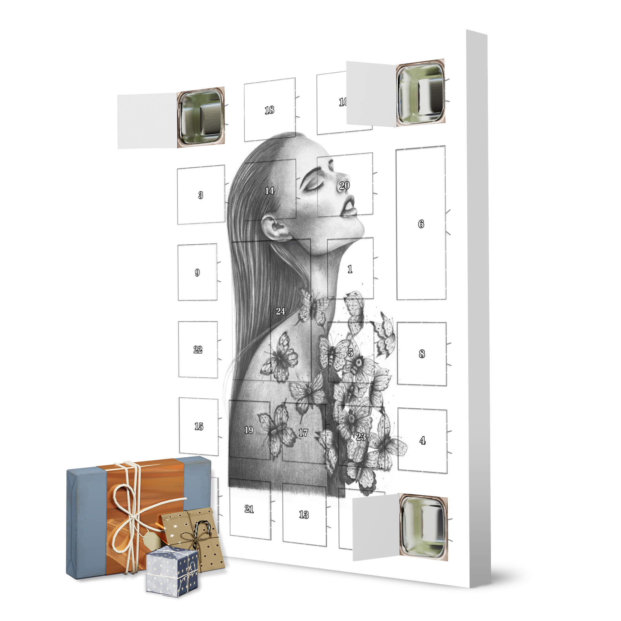 Adventskalender zum Selbstbefüllen Please breathe artboxONE Adventskalender Floral