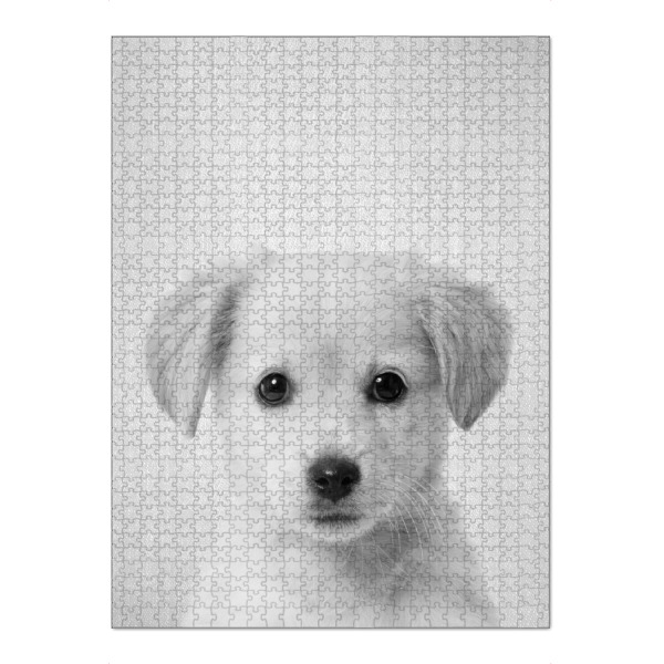 Puzzle Ravensburger "Golden Retriever Puppy - B & W" artboxONE - Für Kinder,Tiere,Schwarzweiß