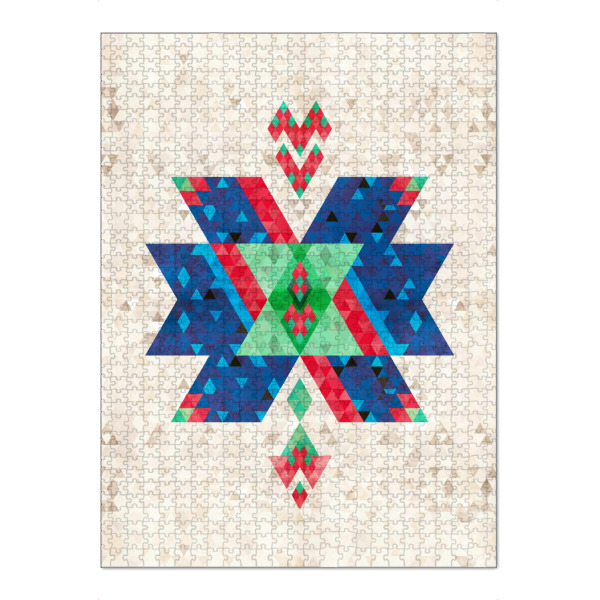 Puzzle Ravensburger "Bohemian Kilim Cross" artboxONE - Abstrakt - Ethno,Geometrisch,Arabeske - Bild ethno