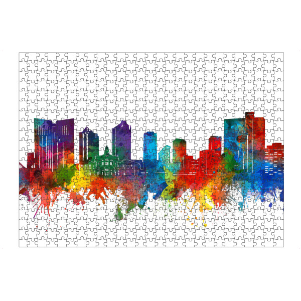 artboxONE Puzzle "Fort worth skyline watercolor" artboxONE - Städte,Architektur