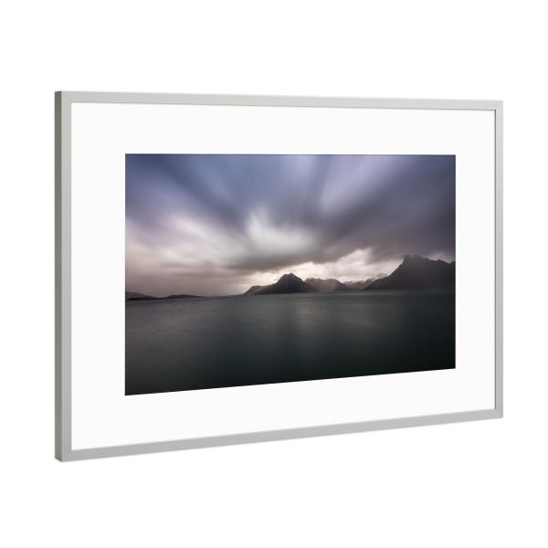 Poster mit Rahmen Silber "Mystic" artboxONE - Natur - Vesteralen,Vesterålen,Norwegen