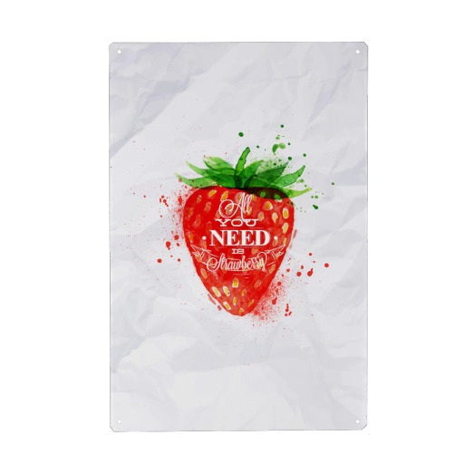 Watercolor juicy strawberry