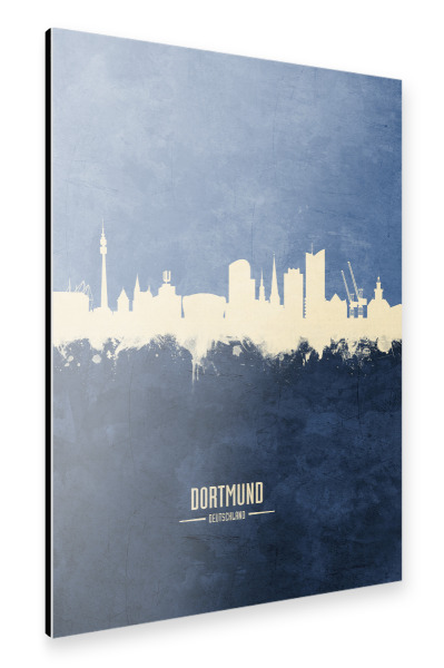 Alu-Dibond "Dortmund Skyline Navy" 30x20 cm artboxONE