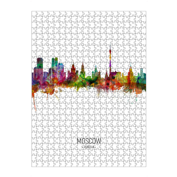 Puzzle Ravensburger "Moscow Skyline Portrait" artboxONE - Städte - Moscow,Russia,Skyline,Cityscape,Painting,Watercolour,Stadtbild - Bild moscow