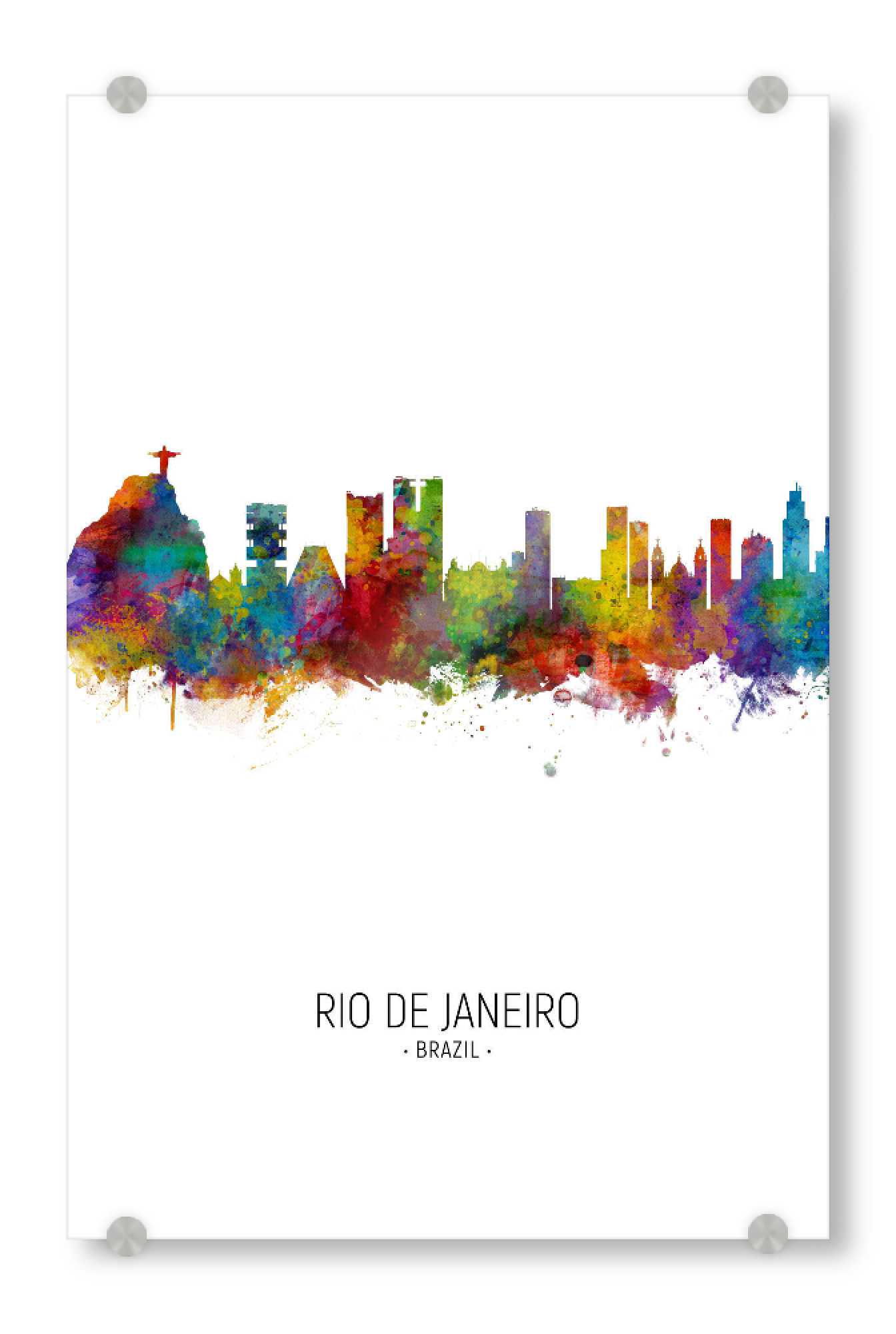 Acrylglasbild "Rio de Janeiro Skyline Portrait" artboxONE - Städte / Rio de Janeiro