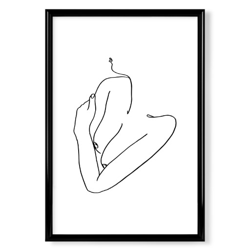 Female Body Nude Single Line Art