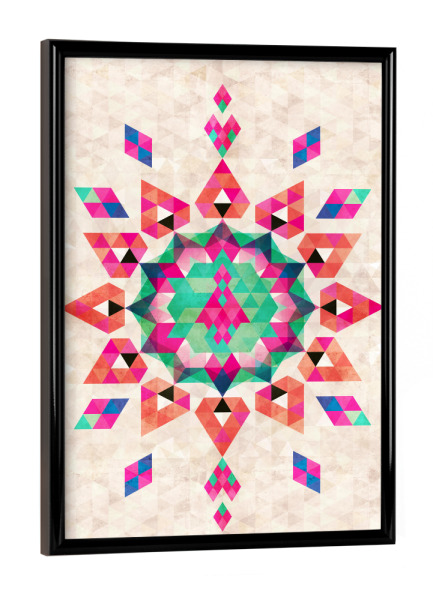 Poster mit schwarzem Rahmen "Bohemian Kilim Star" artboxONE - Abstrakt - Ethno,Geometrisch,Arabeske