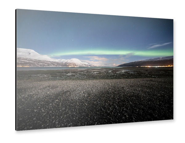 Alu-Dibond "Arktische Mondnacht" 30x20 cm artboxONE