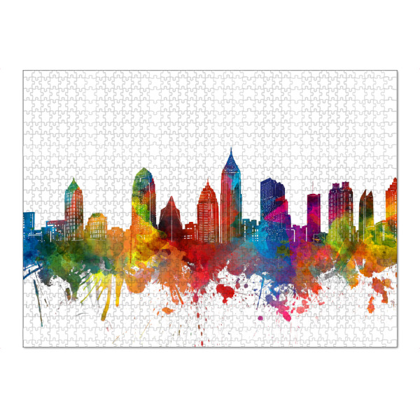 Puzzle Ravensburger "Atlanta skyline watercolor" artboxONE - Städte,Reise