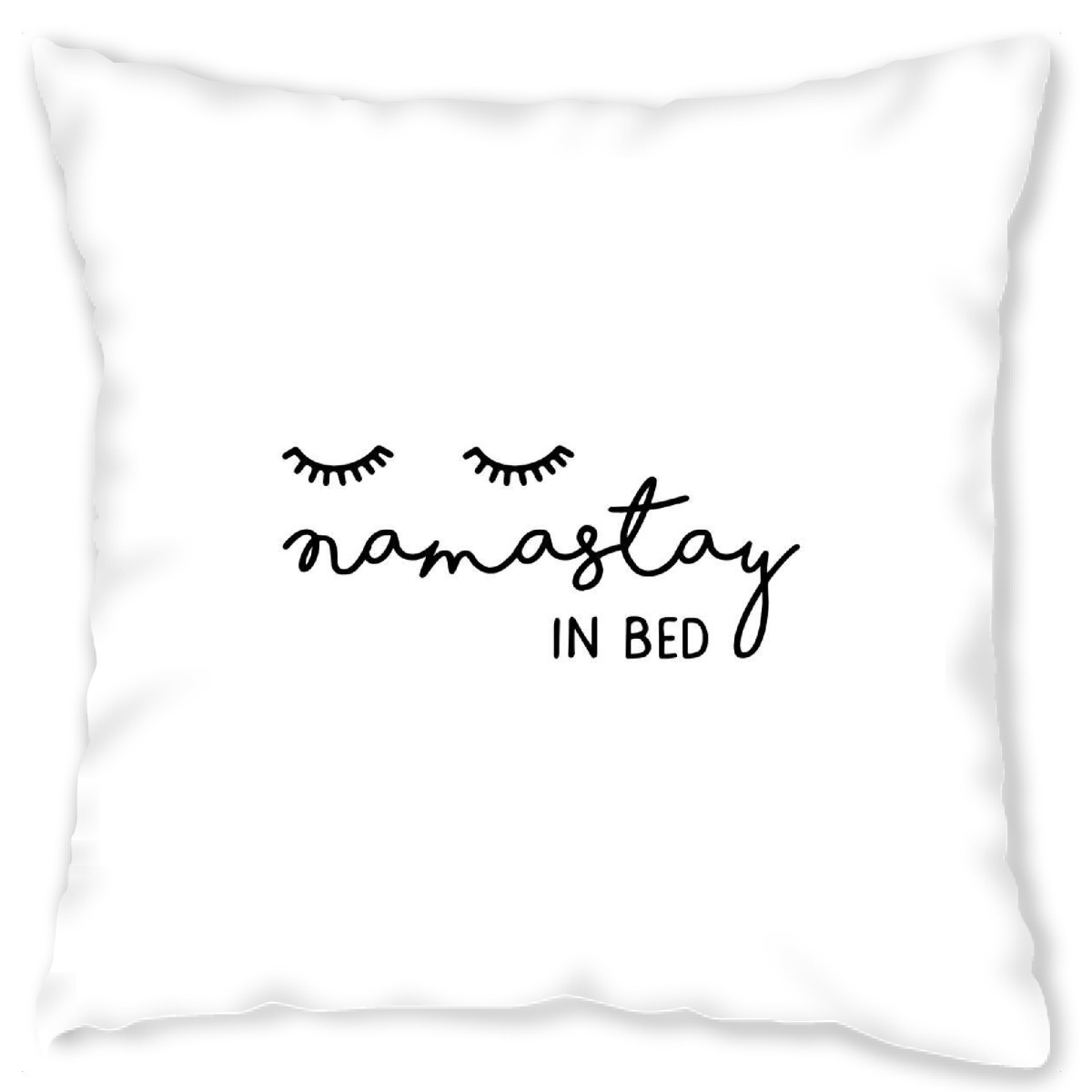 Design-Kissen "Namastay In Bed Quote" artboxONE - Typografie,Schwarzweiߟ