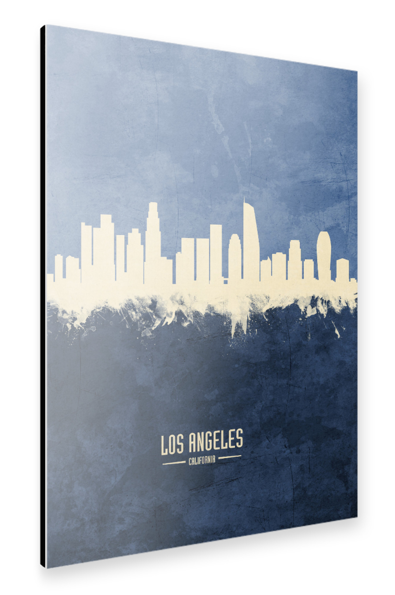 Alu-Dibond "Los Angeles Skyline Navy" 75x50 cm artboxONE